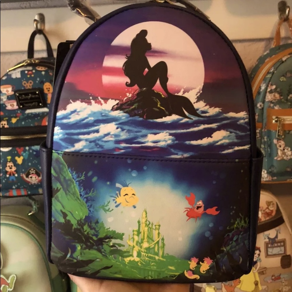 NWT Disney loungefly little mermaid mini backpack